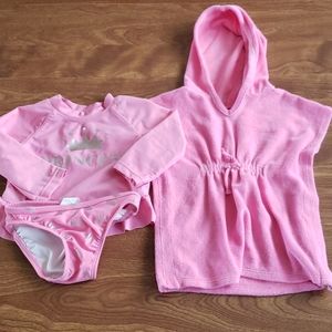 6-9 MONTHS BABY GIRL 3 PIECE SWIMSUIT OUTFIT